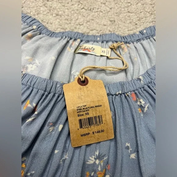 NWT Faherty - Layla Blouse - Size XS - Picture 6 of 7